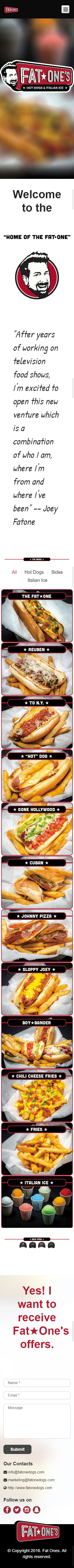 Fat One's Hot Dogs - Mobile