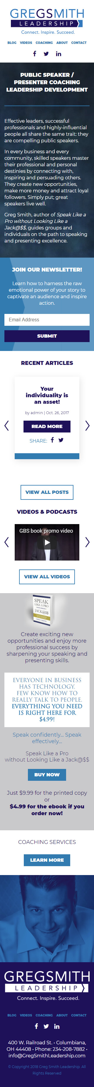 Greg Smith Leadership - Mobile