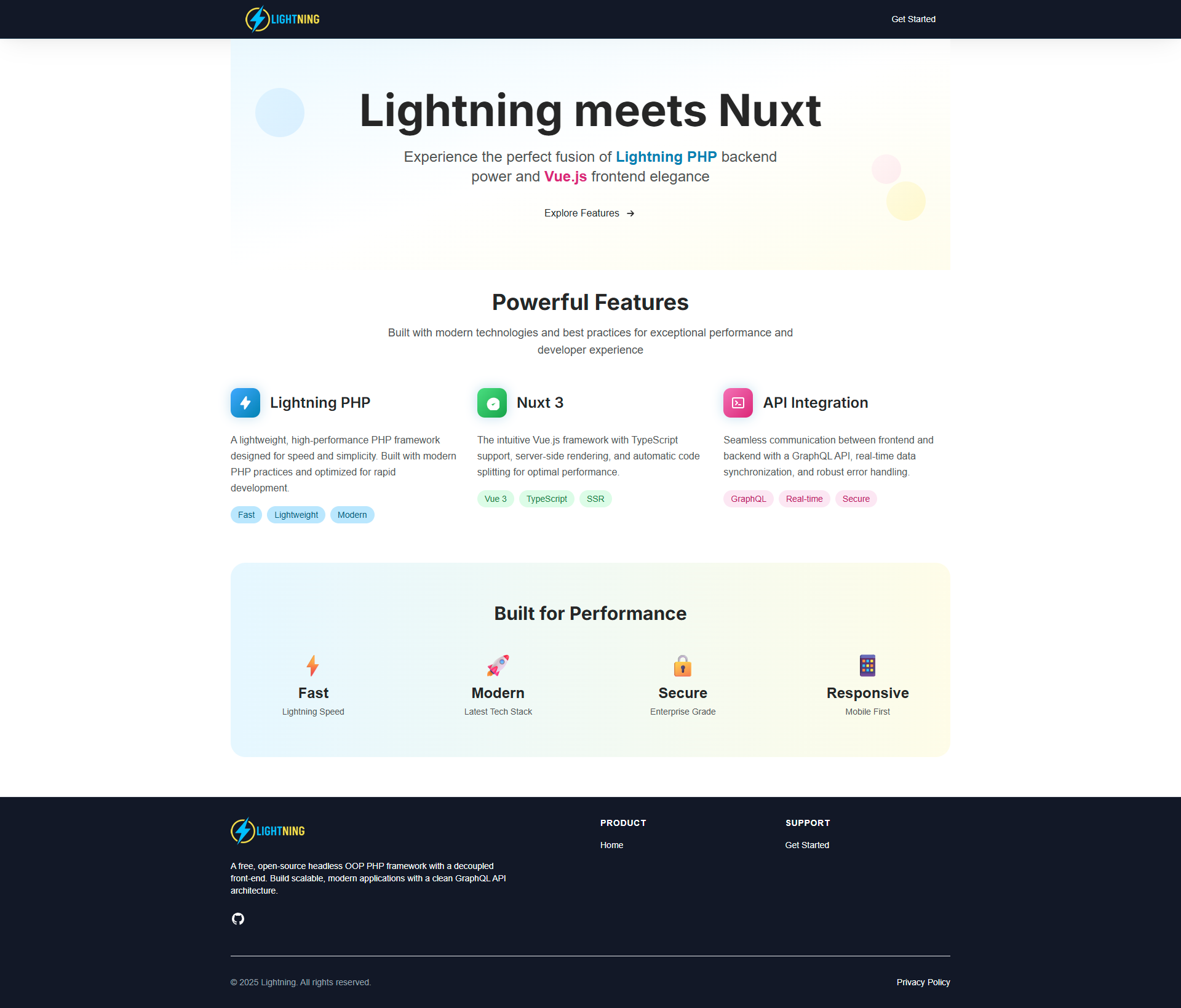 Lightning PHP Framework - Desktop