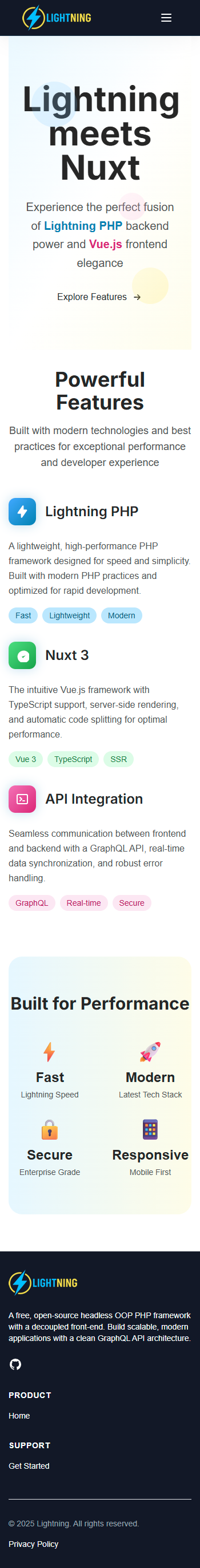 Lightning PHP Framework - Mobile