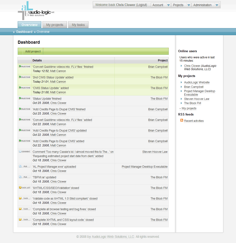 AudioLogic Project Manager - Desktop