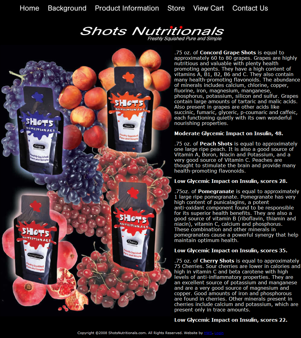 Shots Nutritionals - Desktop