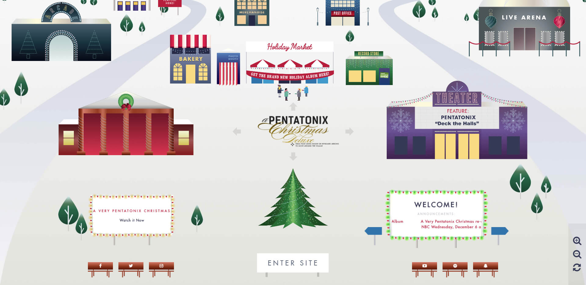 Pentatonix Christmas Village - Desktop