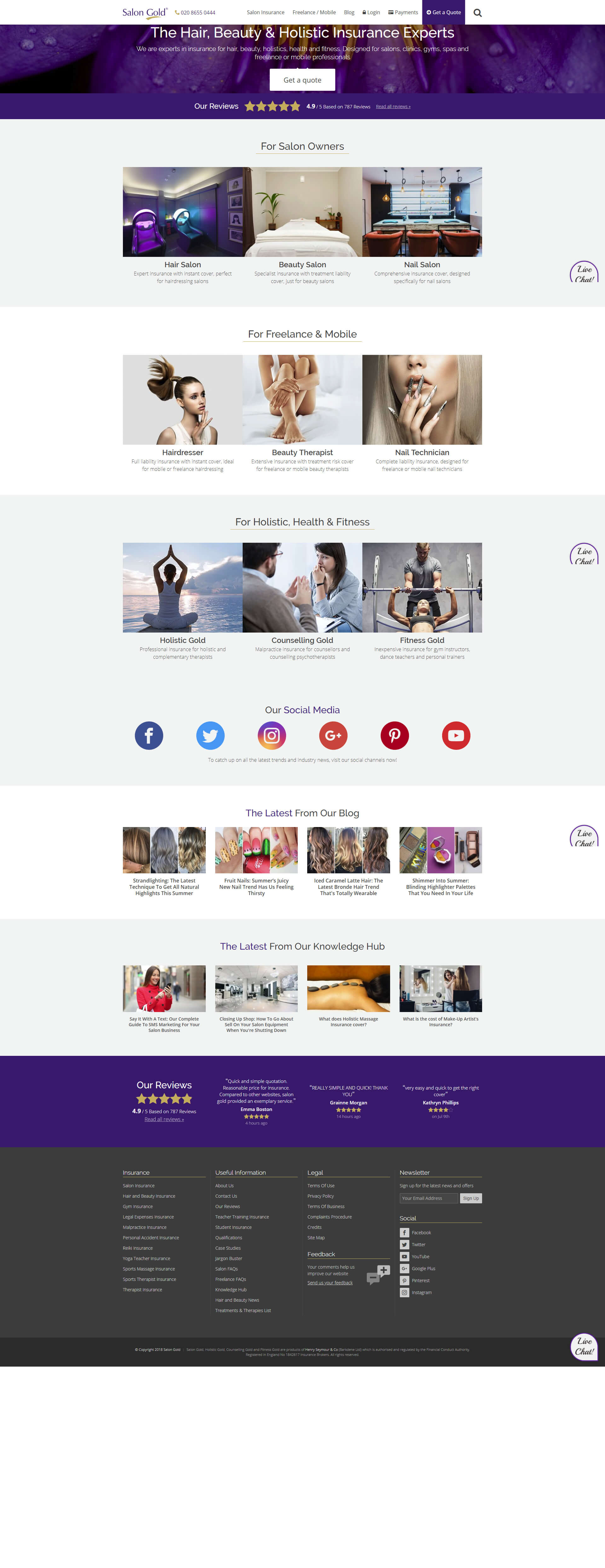 Salon Gold - Desktop