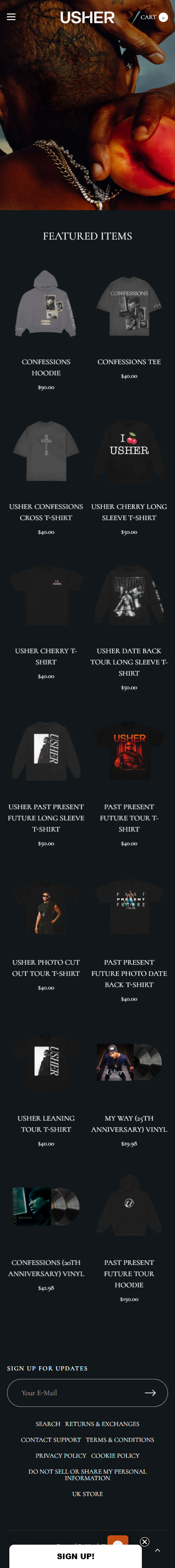 Usher Store - Mobile